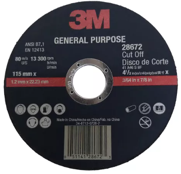 DISCO DE CORTE METAL 115 MM X 1,2 MM 3M