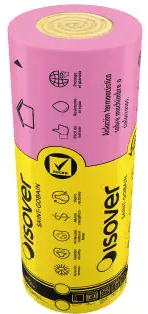 [ISOVE32S0XEGC] LANA DE VIDRIO ROLAC PLATA 100 MM 1,20 X 6 MTS