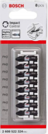 [BOSC0037] PUNTA PH2 CORTA IMPACT - BLISTER X 8 UN BOSCH #