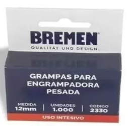 [BREMEPCOFKYLN] GRAMPAS 12MM X 1000 UN P/PESADA BREMEN